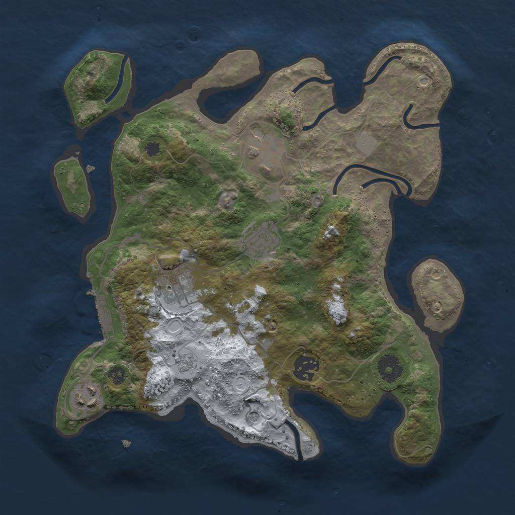Rust Map: Procedural Map, Size: 3000, Seed: 1651979982, 13 Monuments