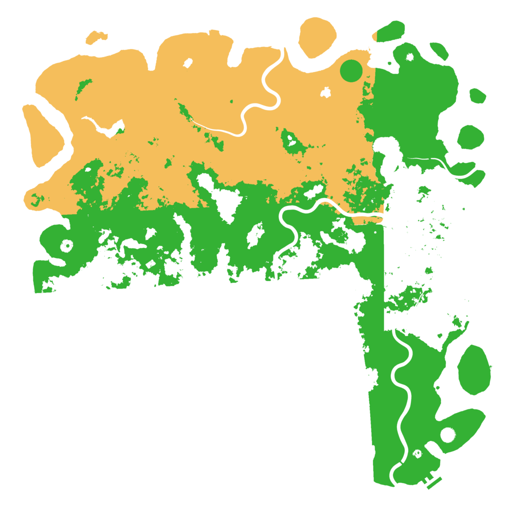 Biome Rust Map: Procedural Map, Size: 6000, Seed: 12202007