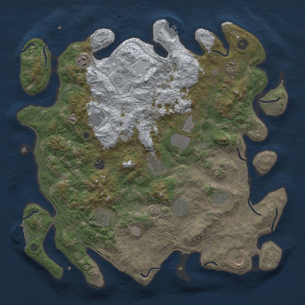 Rust Map: Procedural Map, Size: 4250, Seed: 335535639, 20 Monuments