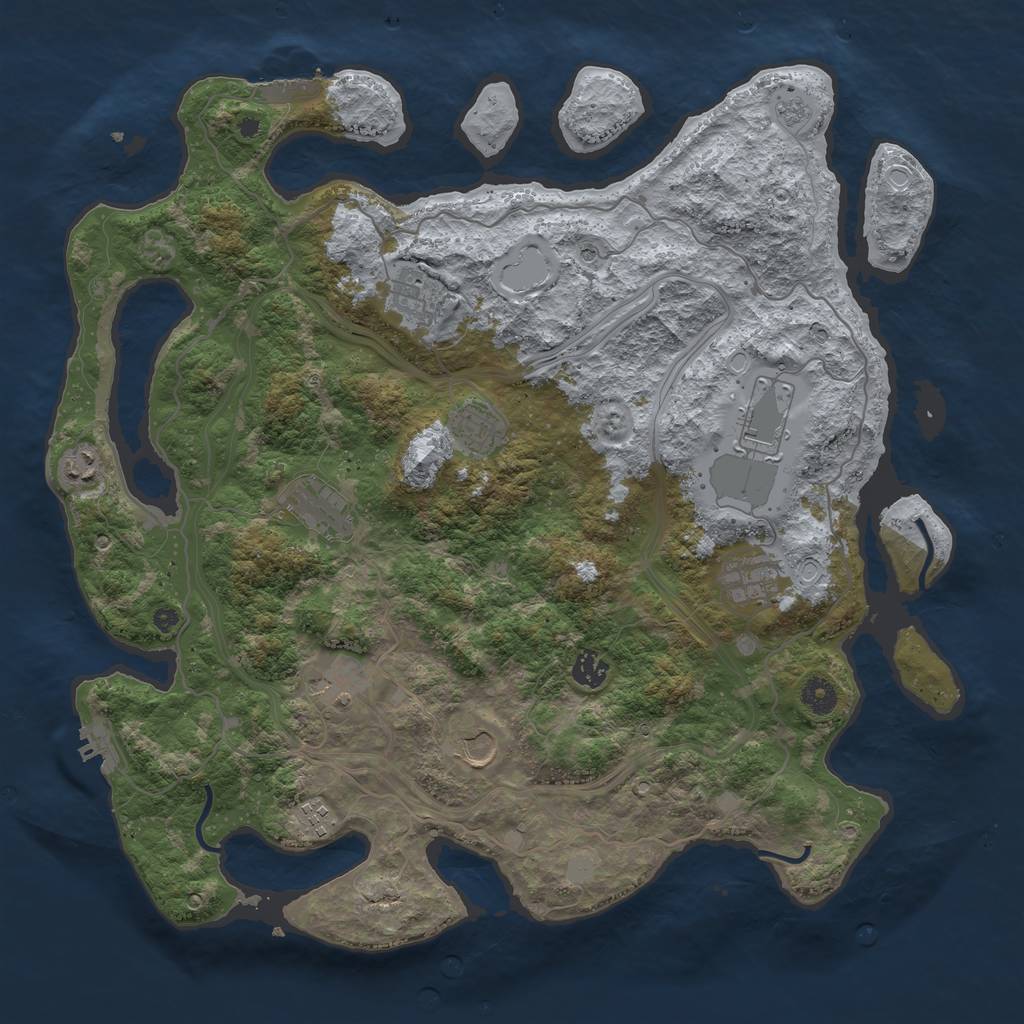 Rust Map: Procedural Map, Size: 4250, Seed: 624427495, 19 Monuments