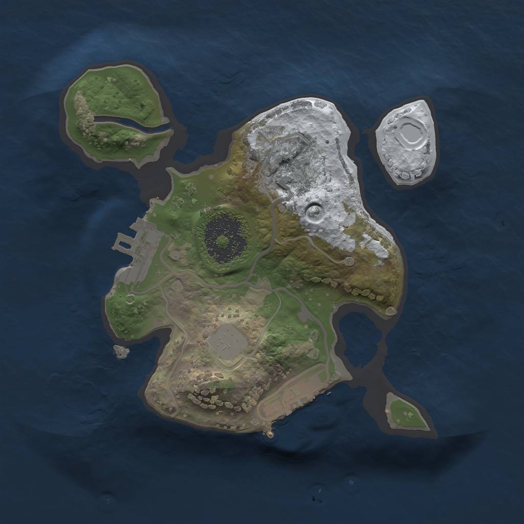 Rust Map: Procedural Map, Size: 1750, Seed: 321532, 7 Monuments