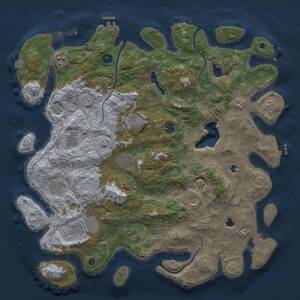 Thumbnail Rust Map: Procedural Map, Size: 4500, Seed: 223, 16 Monuments