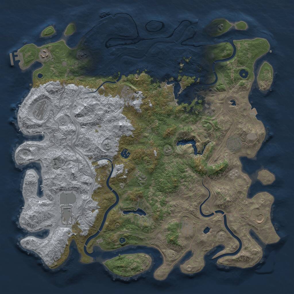 Rust Map: Procedural Map, Size: 4900, Seed: 6798, 17 Monuments