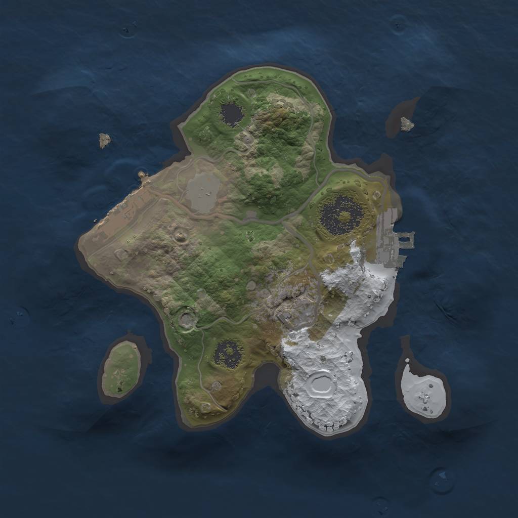 Rust Map: Procedural Map, Size: 1900, Seed: 7456100, 7 Monuments