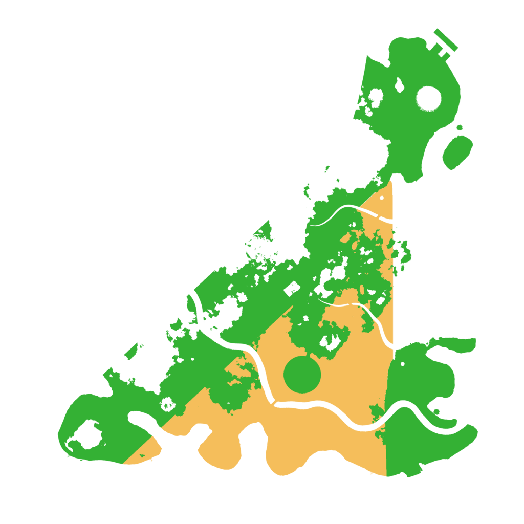 Biome Rust Map: Procedural Map, Size: 3700, Seed: 117523557