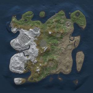 Thumbnail Rust Map: Procedural Map, Size: 3000, Seed: 622022, 14 Monuments