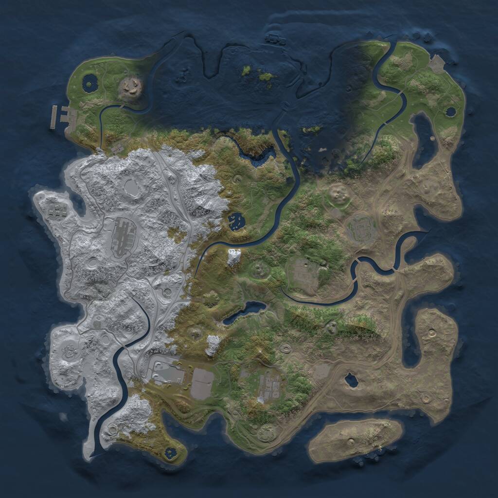 Rust Map: Procedural Map, Size: 4250, Seed: 859236150, 15 Monuments