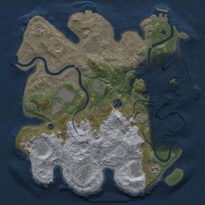 Thumbnail Rust Map: Procedural Map, Size: 3500, Seed: 26150762, 16 Monuments