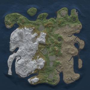 Thumbnail Rust Map: Procedural Map, Size: 3850, Seed: 2136084743, 20 Monuments