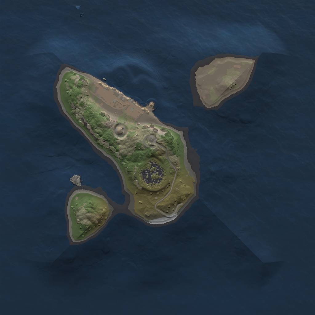 Rust Map: Procedural Map, Size: 1400, Seed: 12323444, 5 Monuments