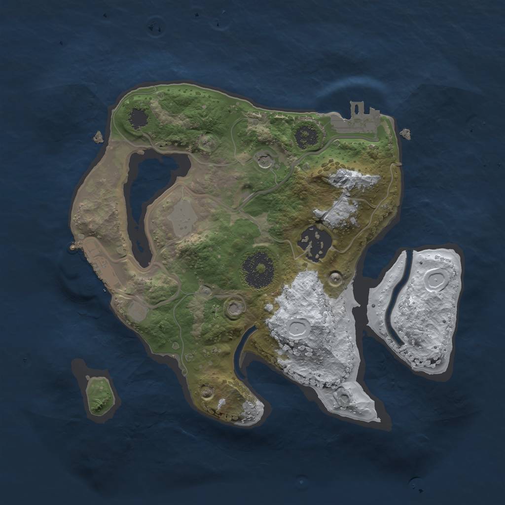 Rust Map: Procedural Map, Size: 2250, Seed: 15412412, 9 Monuments