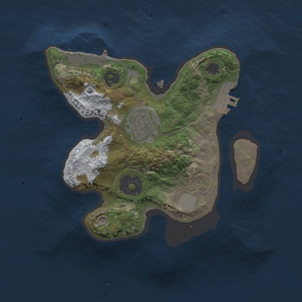 Rust Map: Procedural Map, Size: 2000, Seed: 234123, 8 Monuments
