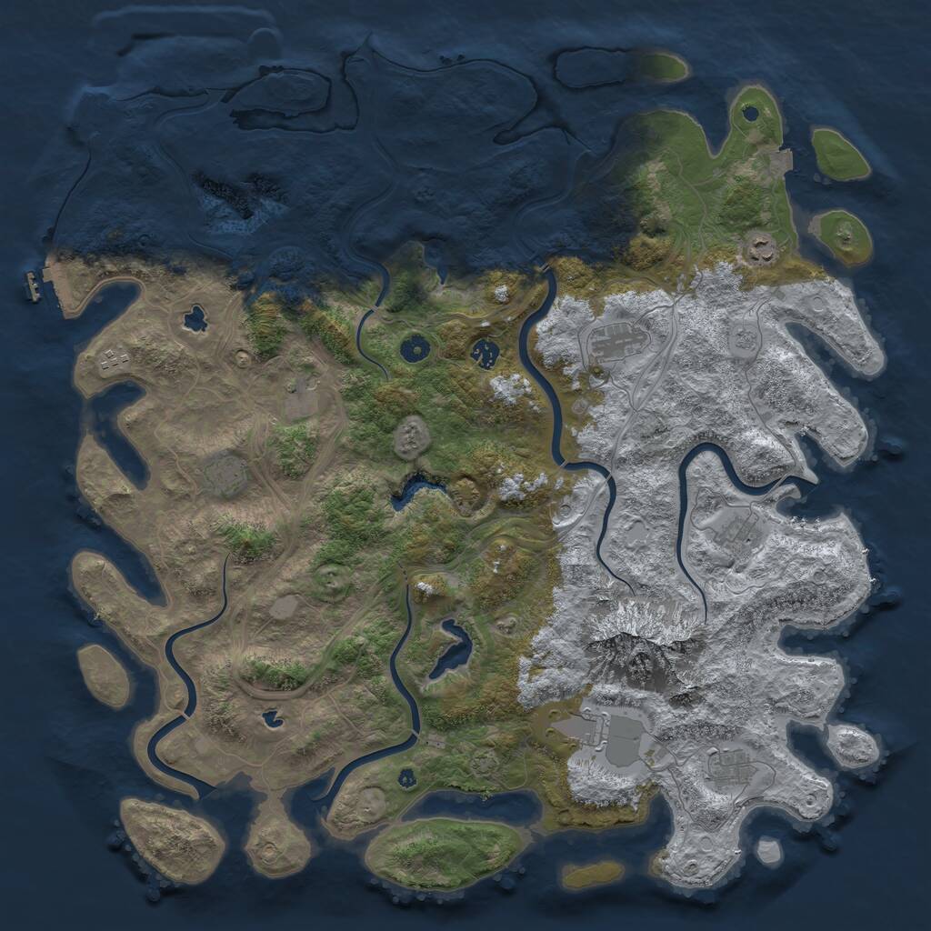 Rust Map: Procedural Map, Size: 5000, Seed: 12062022, 15 Monuments