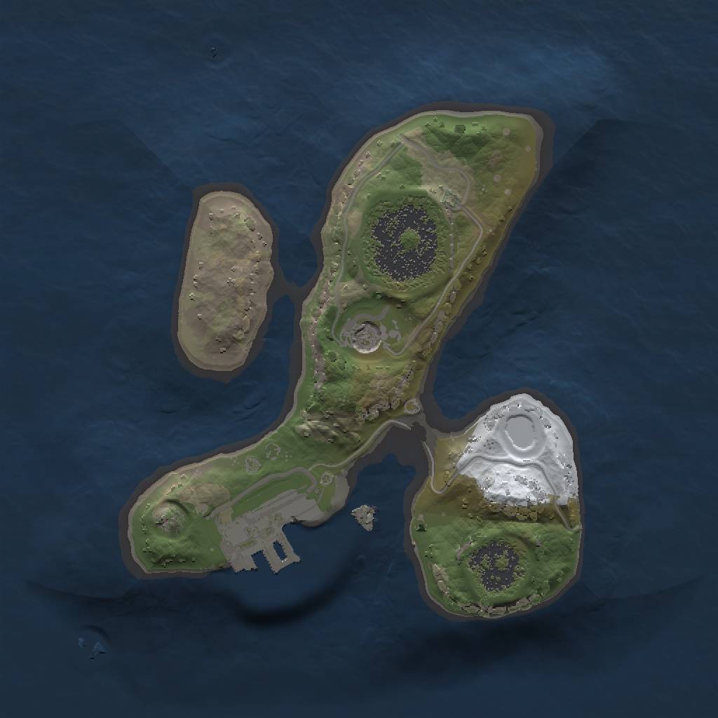 Rust Map: Procedural Map, Size: 1500, Seed: 13828, 6 Monuments