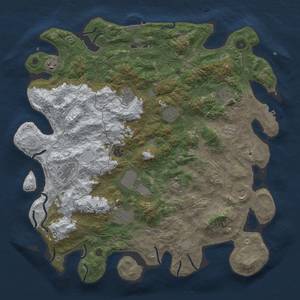 Thumbnail Rust Map: Procedural Map, Size: 4500, Seed: 91, 20 Monuments