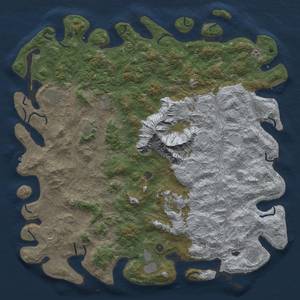 Thumbnail Rust Map: Procedural Map, Size: 6000, Seed: 262231234, 20 Monuments