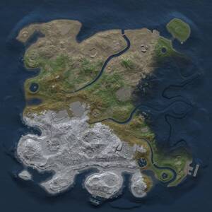 Thumbnail Rust Map: Procedural Map, Size: 3500, Seed: 1892351814, 14 Monuments