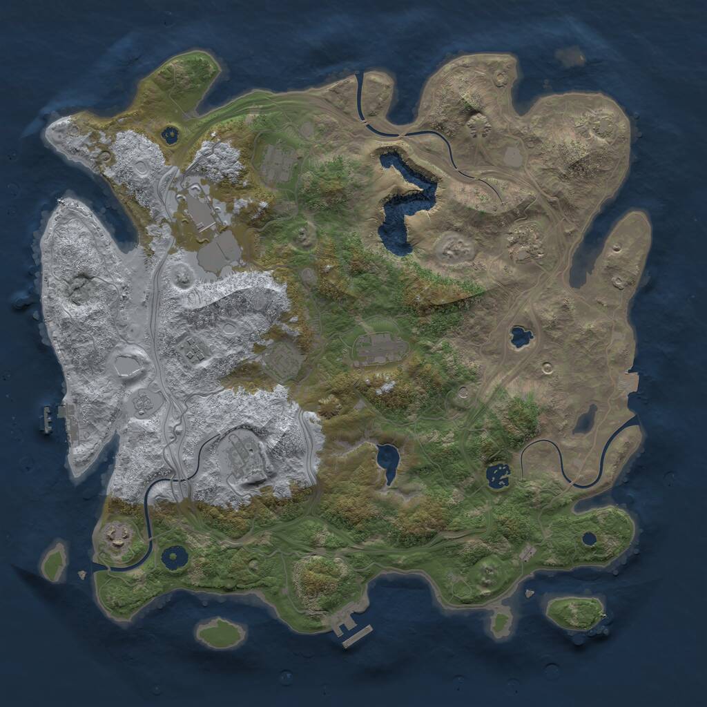 Rust Map: Procedural Map, Size: 4250, Seed: 46789235, 15 Monuments
