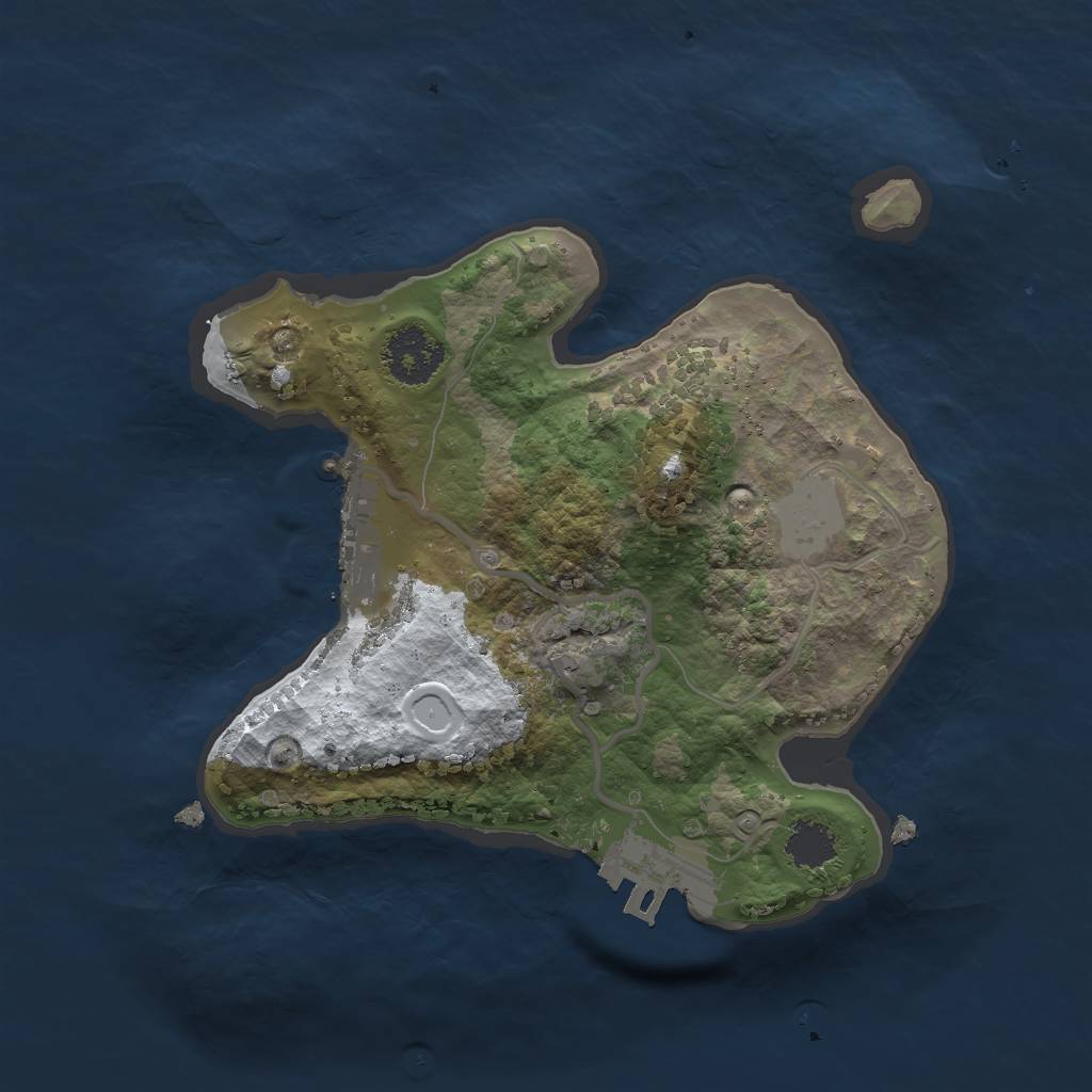 Rust Map: Procedural Map, Size: 2000, Seed: 2065763182, 7 Monuments