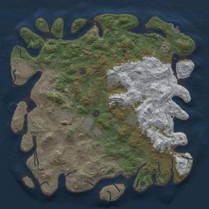 Thumbnail Rust Map: Procedural Map, Size: 4500, Seed: 880265534, 18 Monuments