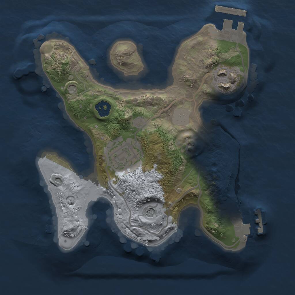 Rust Map: Procedural Map, Size: 1900, Seed: 3, 6 Monuments