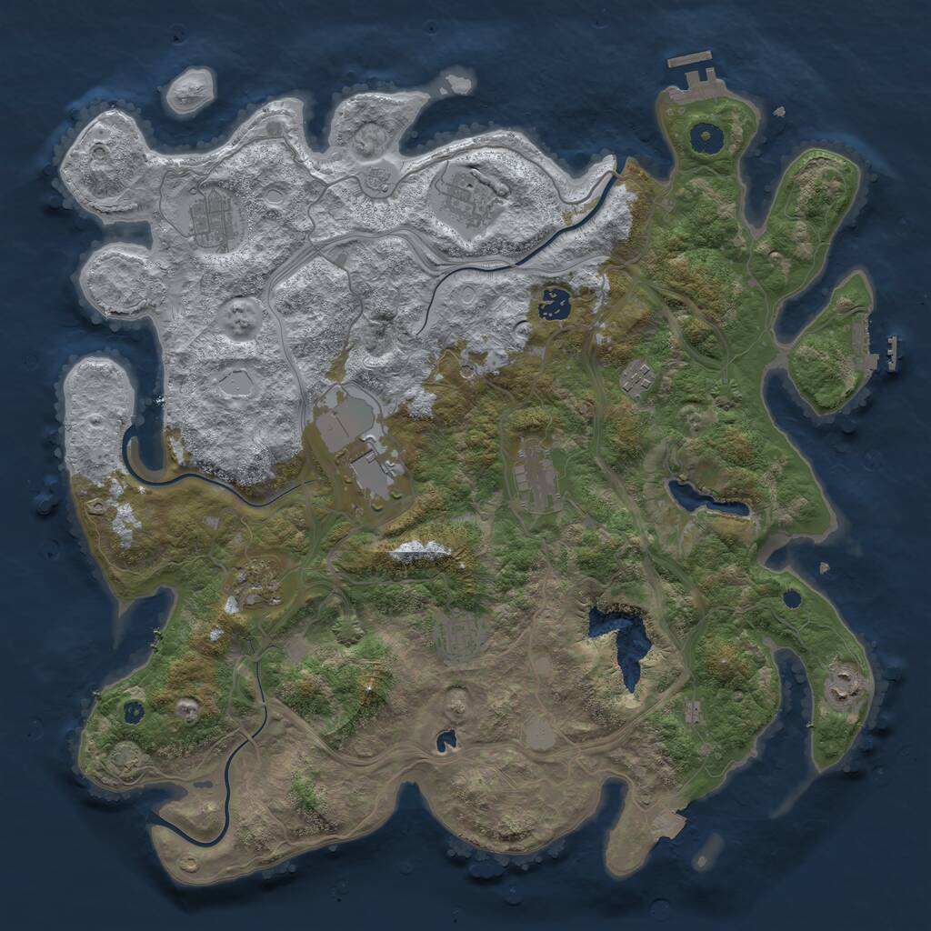 Rust Map: Procedural Map, Size: 4250, Seed: 11177, 15 Monuments