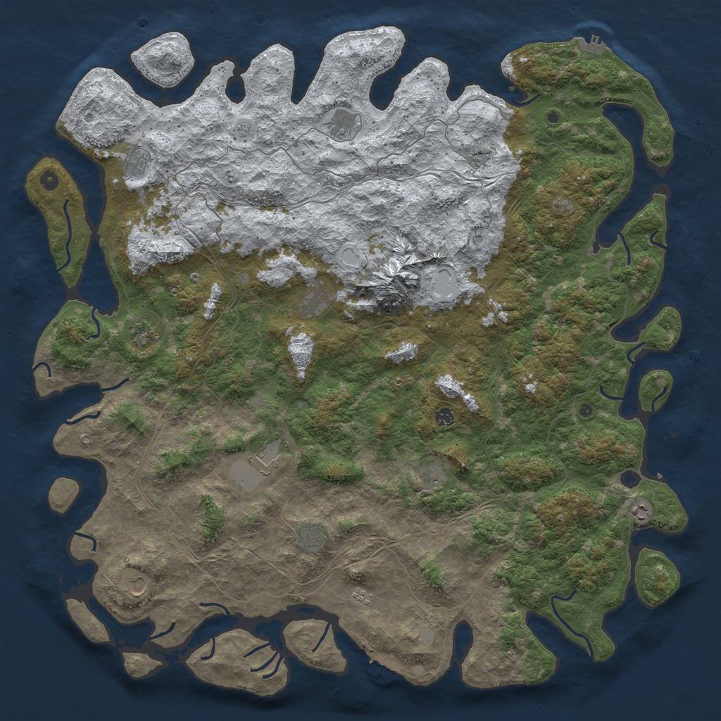 Rust Map: Procedural Map, Size: 5800, Seed: 33400, 20 Monuments