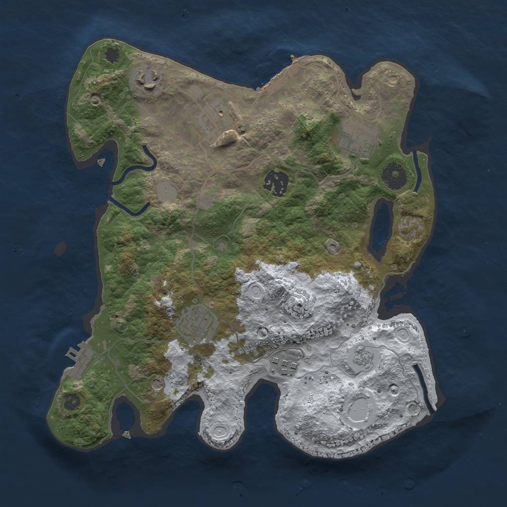 Rust Map: Procedural Map, Size: 3000, Seed: 1783335249, 15 Monuments