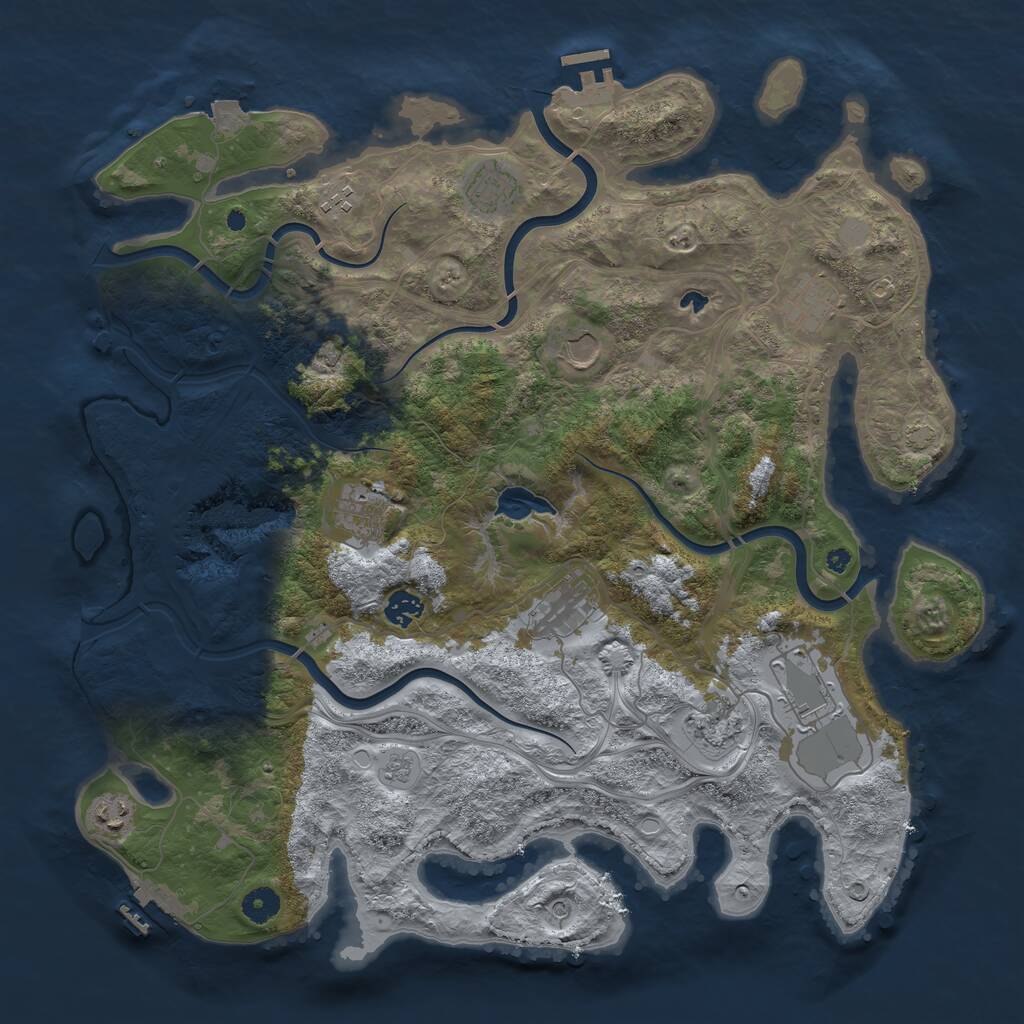 Rust Map: Procedural Map, Size: 4250, Seed: 1666837039, 16 Monuments