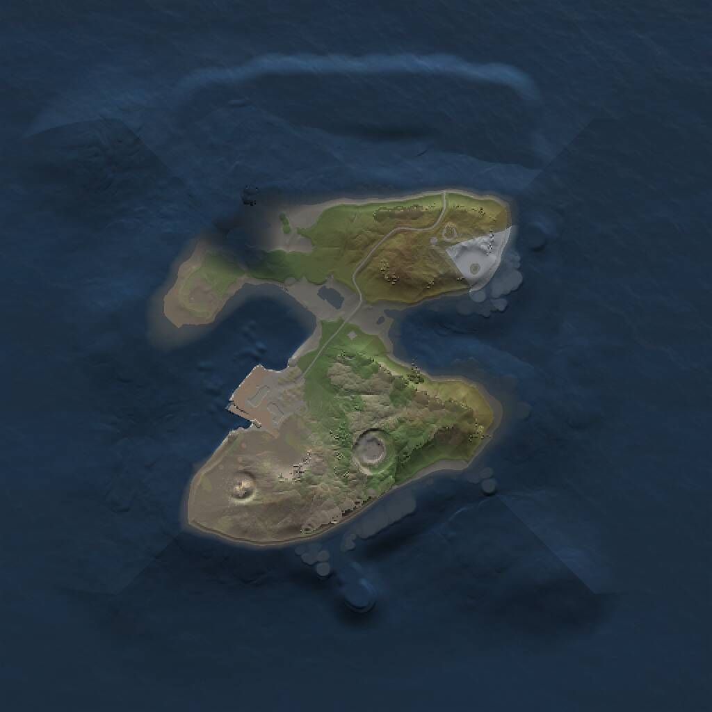 Rust Map: Procedural Map, Size: 1500, Seed: 38696, 1 Monuments