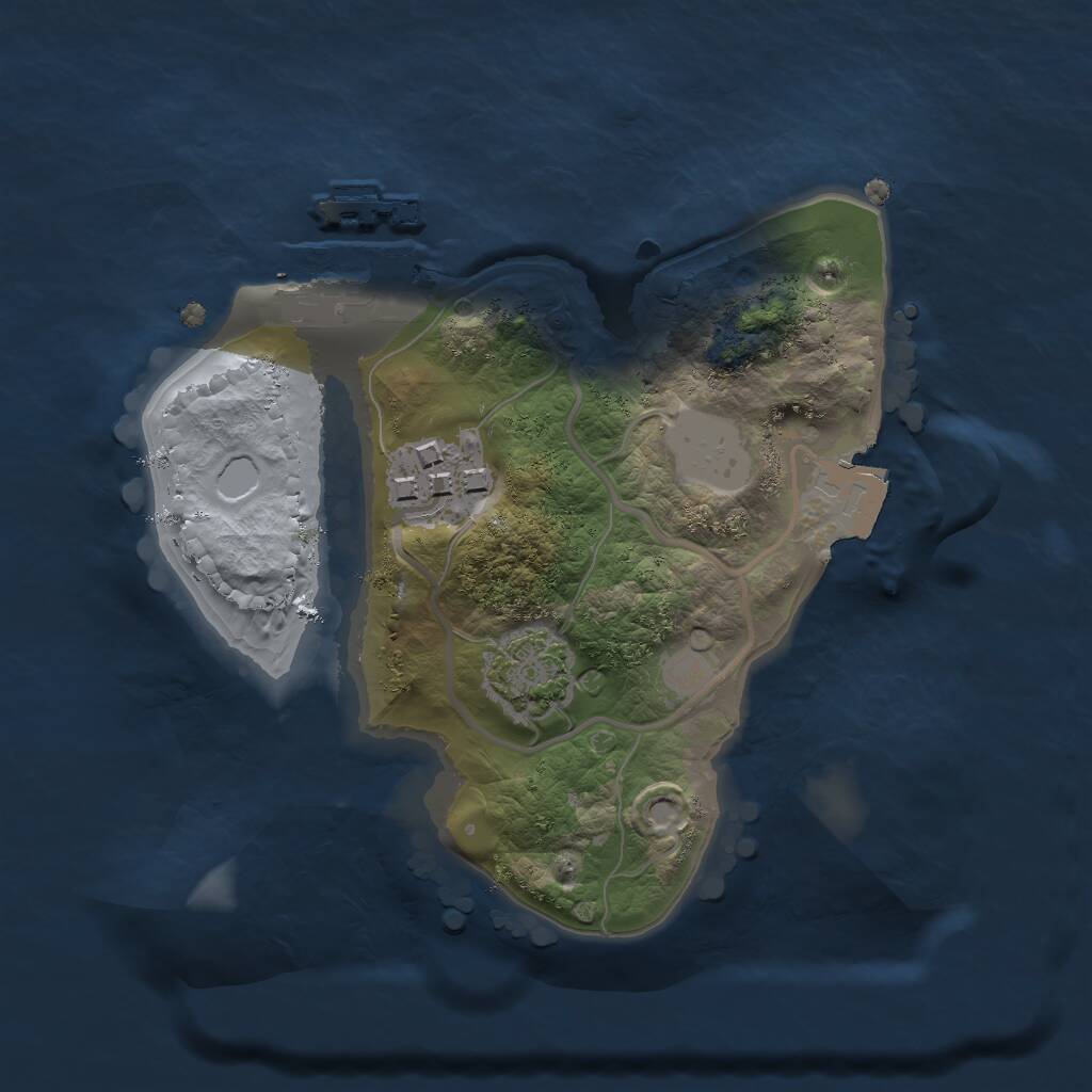 Rust Map: Procedural Map, Size: 1750, Seed: 444315723, 4 Monuments