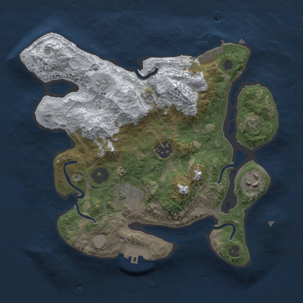 Rust Map: Procedural Map, Size: 2700, Seed: 581267849, 12 Monuments