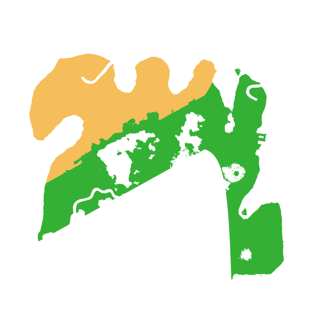 Biome Rust Map: Procedural Map, Size: 2500, Seed: 3366990