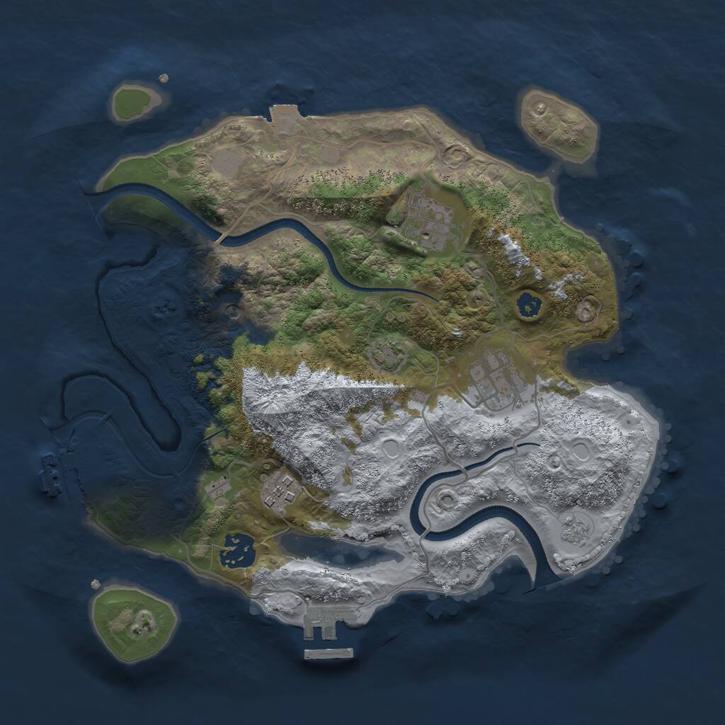 Rust Map: Procedural Map, Size: 3000, Seed: 578655966, 10 Monuments
