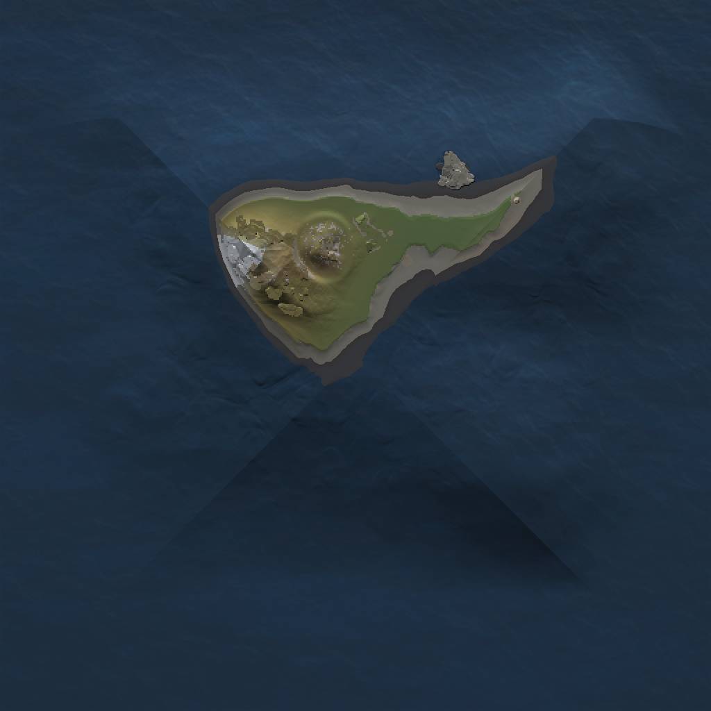 Rust Map: Procedural Map, Size: 1000, Seed: 12354, 3 Monuments