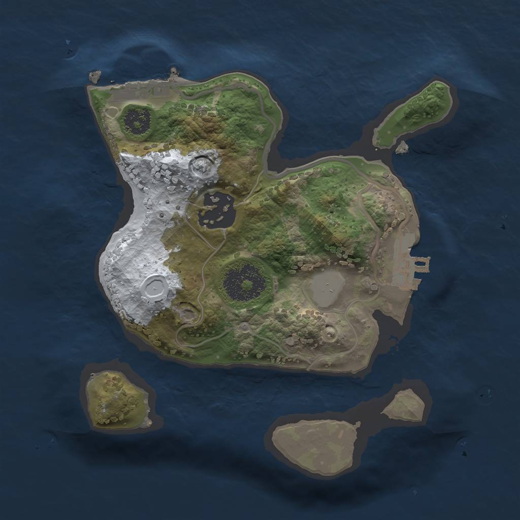 Rust Map: Procedural Map, Size: 2000, Seed: 13344, 8 Monuments