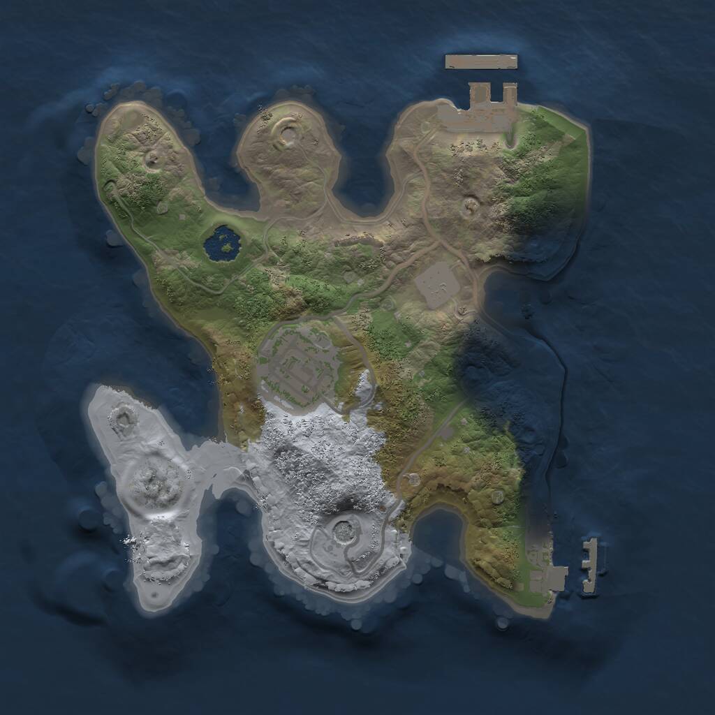 Rust Map: Procedural Map, Size: 2003, Seed: 3, 5 Monuments