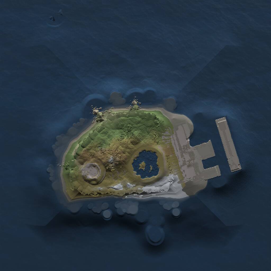 Rust Map: Procedural Map, Size: 1000, Seed: 120, 2 Monuments