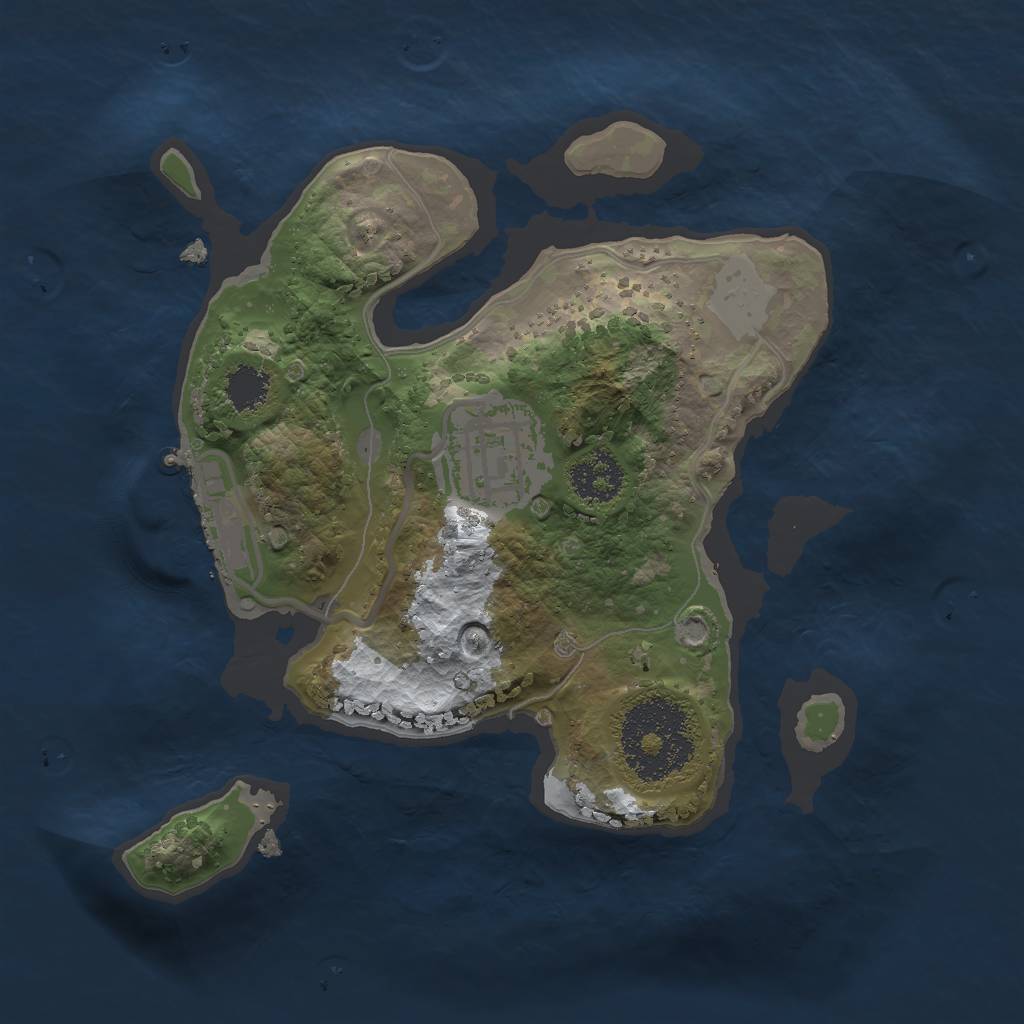 Rust Map: Procedural Map, Size: 2000, Seed: 555555, 7 Monuments