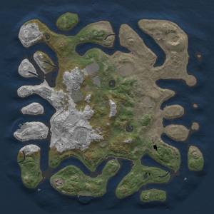 Thumbnail Rust Map: Procedural Map, Size: 4200, Seed: 123456, 20 Monuments