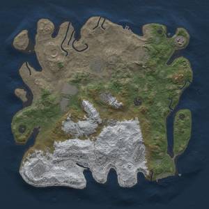 Thumbnail Rust Map: Procedural Map, Size: 3850, Seed: 1906423759, 20 Monuments