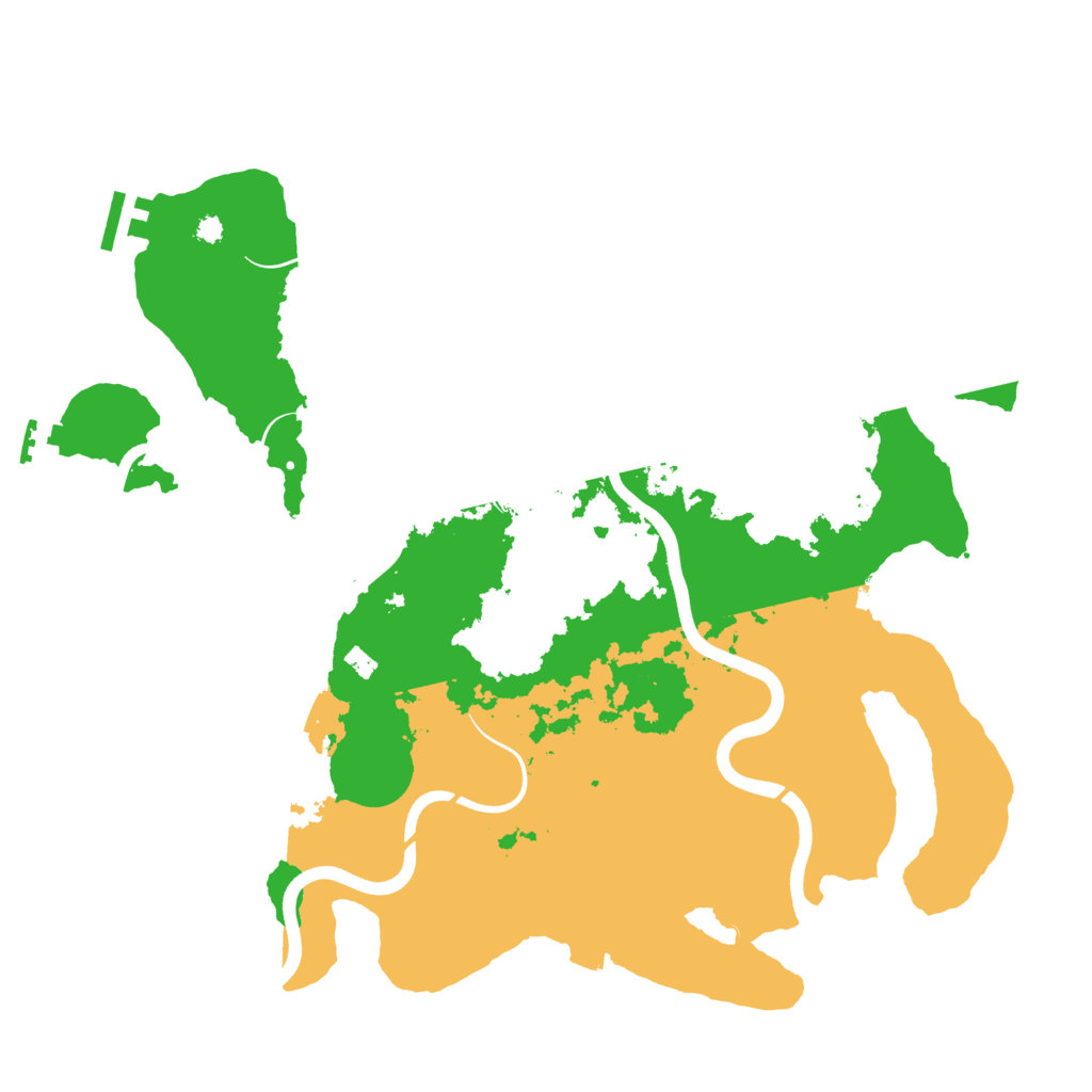 Biome Rust Map: Procedural Map, Size: 3700, Seed: 1256162476