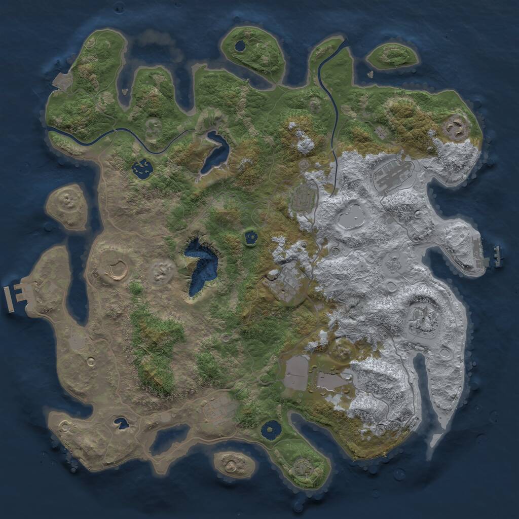 Rust Map: Procedural Map, Size: 4000, Seed: 1472310048, 15 Monuments