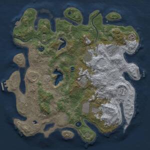 Thumbnail Rust Map: Procedural Map, Size: 4000, Seed: 1472310048, 15 Monuments