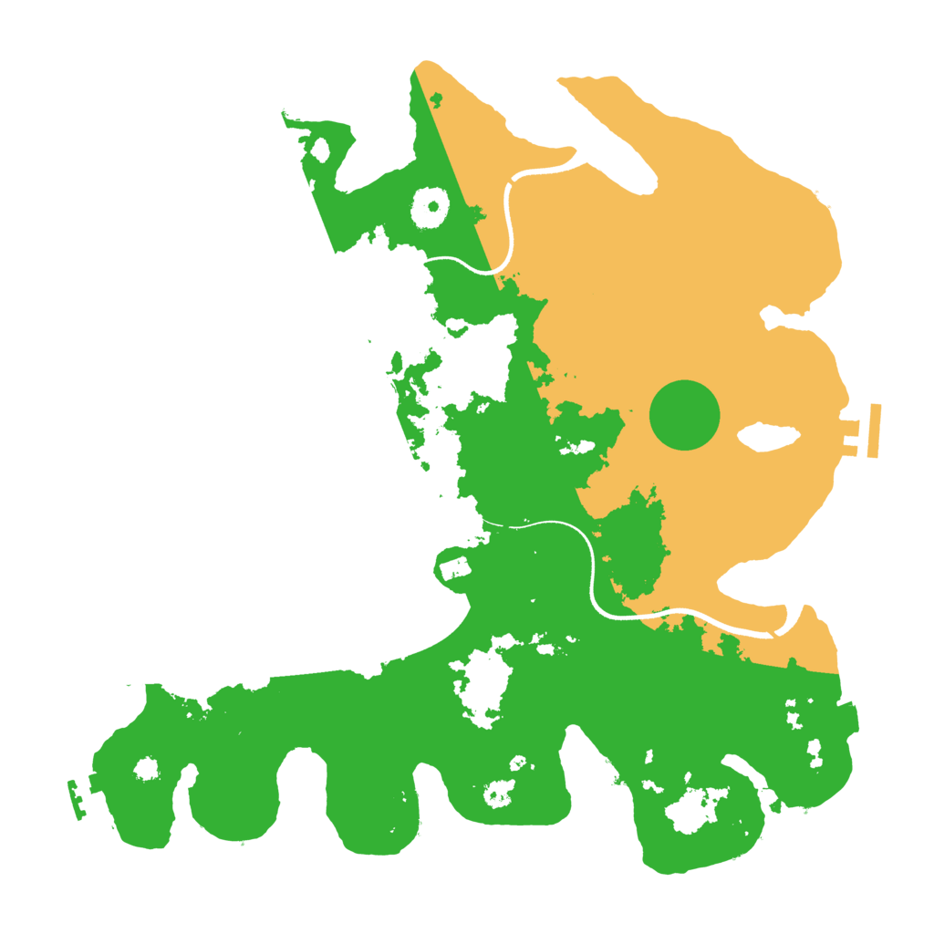 Biome Rust Map: Procedural Map, Size: 3500, Seed: 2057130353