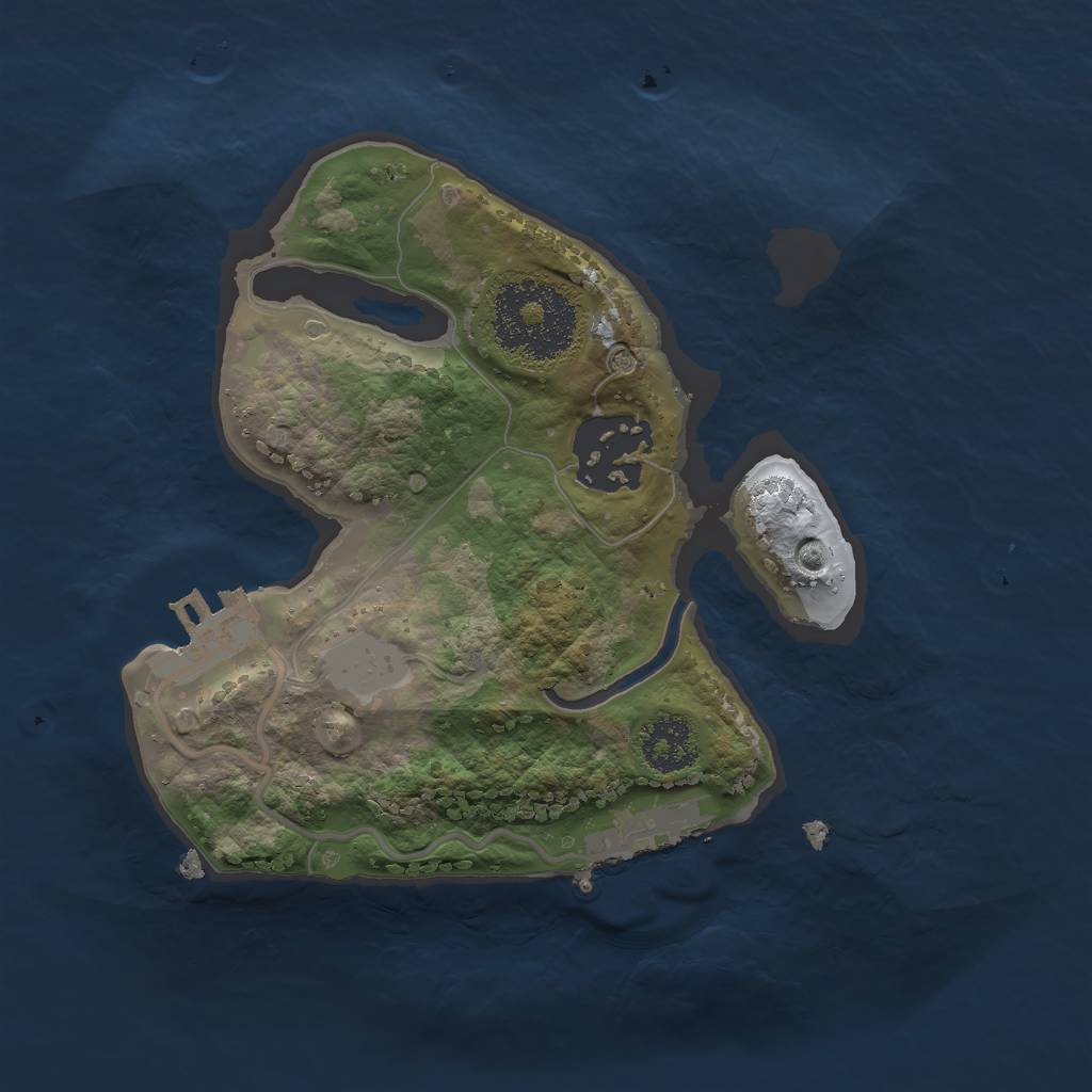 Rust Map: Procedural Map, Size: 2000, Seed: 12548762, 8 Monuments