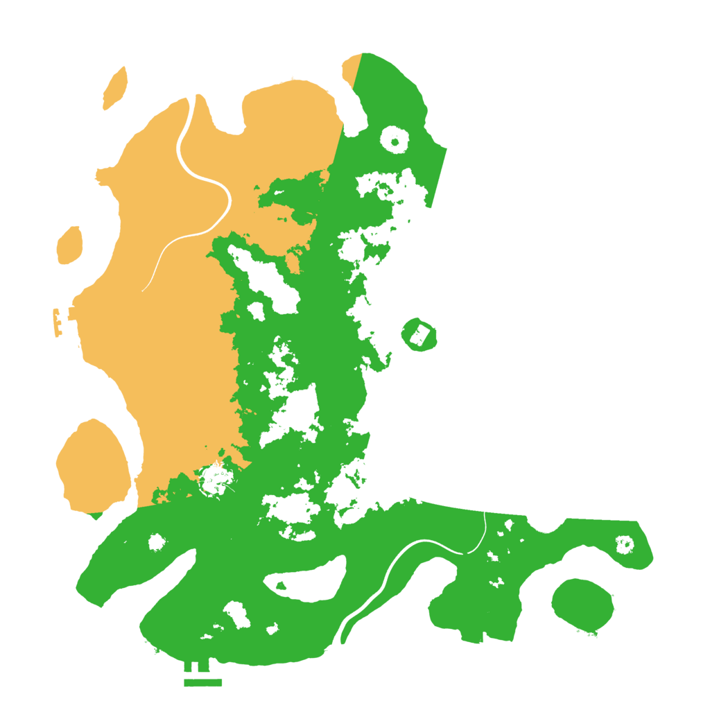 Biome Rust Map: Procedural Map, Size: 3800, Seed: 13131345