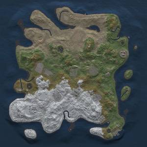 Thumbnail Rust Map: Procedural Map, Size: 3850, Seed: 240317945, 20 Monuments