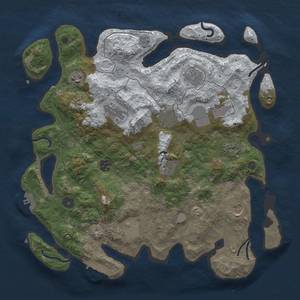 Thumbnail Rust Map: Procedural Map, Size: 3850, Seed: 232422527, 20 Monuments