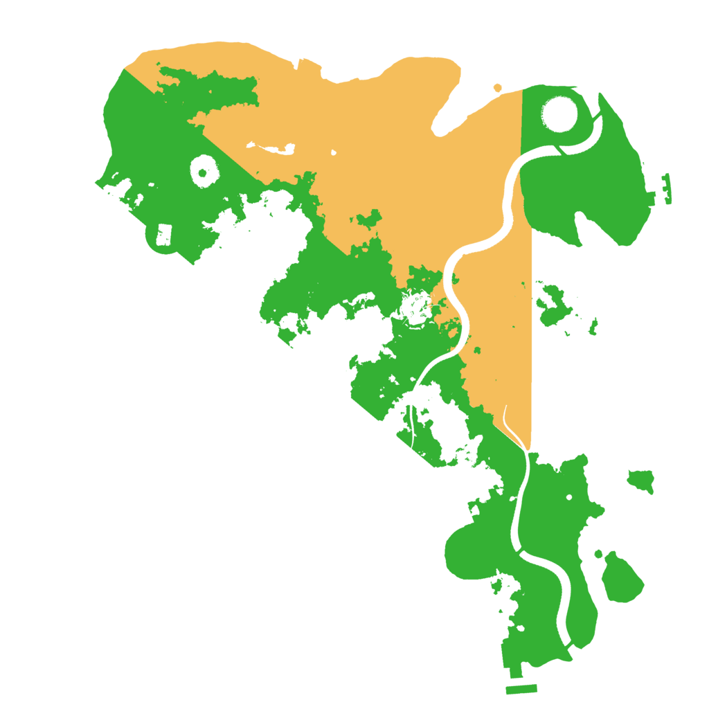 Biome Rust Map: Procedural Map, Size: 3500, Seed: 1057